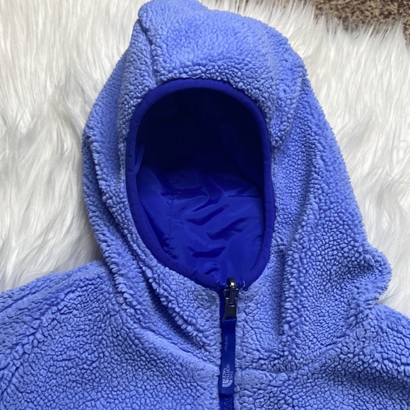 The North Face sz. 14/16 reversible fleece hooded jacket.l - Picture 4 of 12